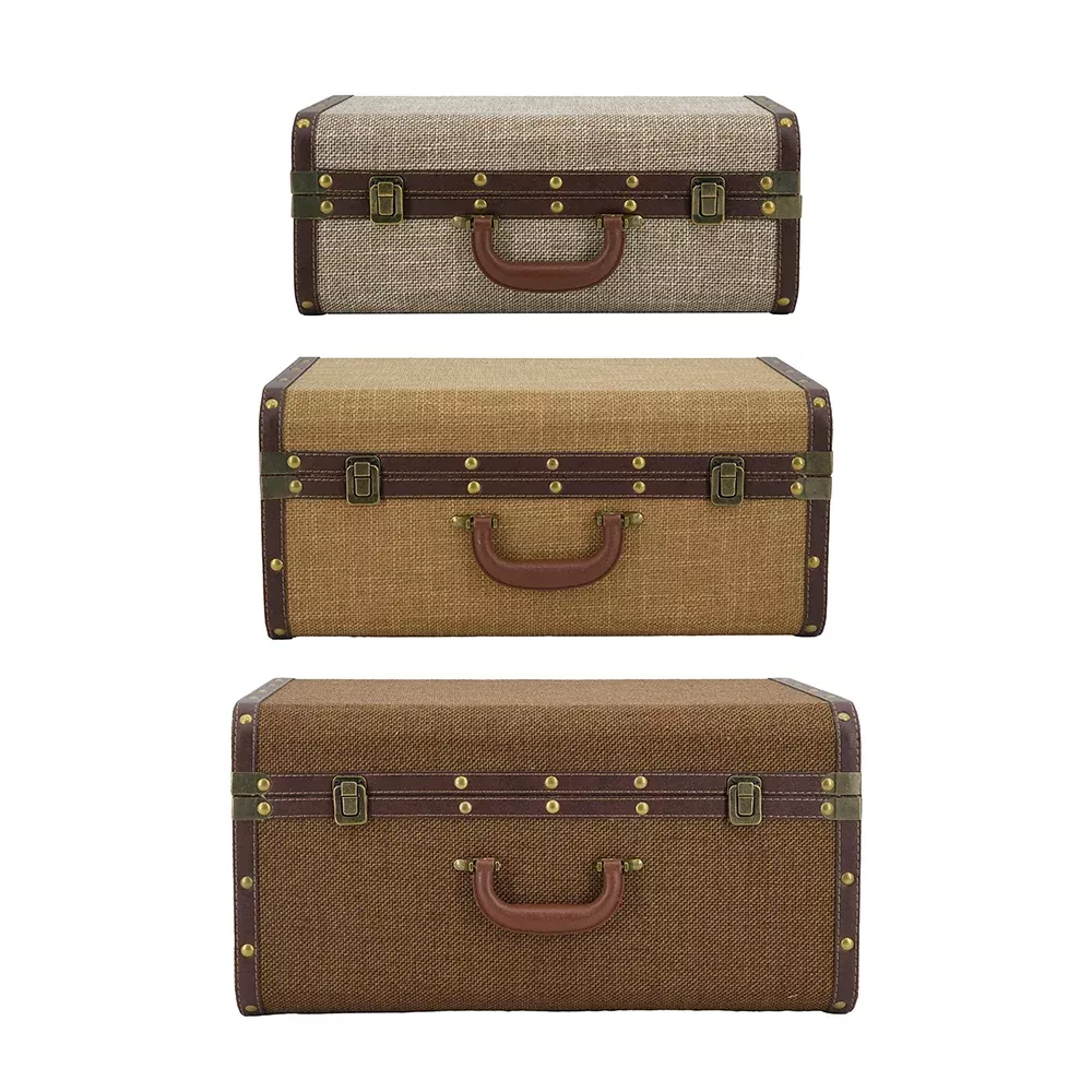 A & B Home - Wooden Trunk
