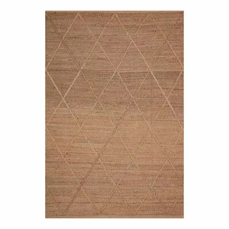 (B661) Goldie Jute Diamond Design Area Rug, 8x10