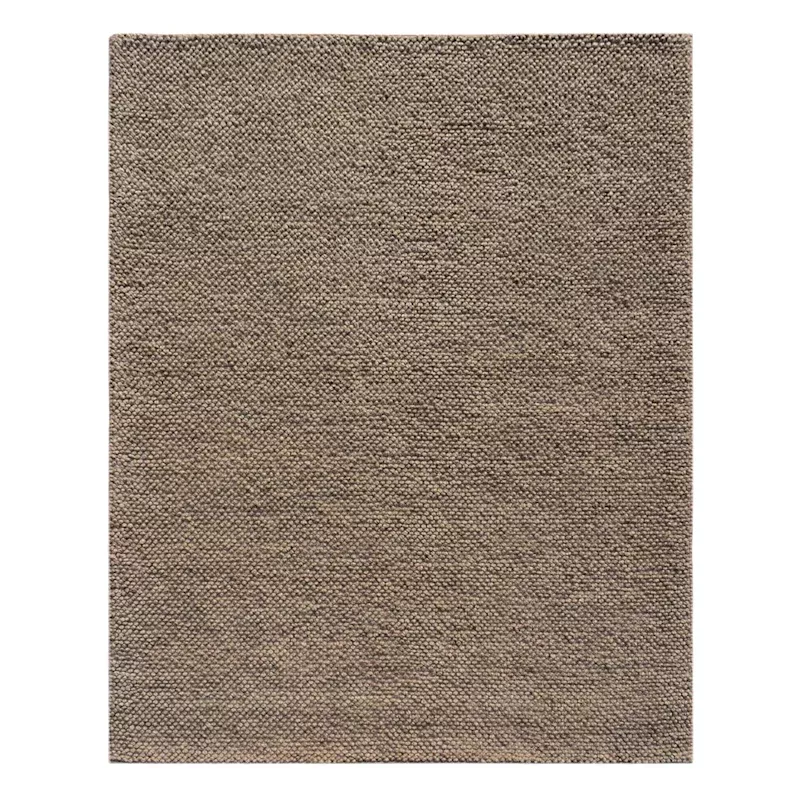 (B770) Gravel Beige Textured Area Rug, 8x10