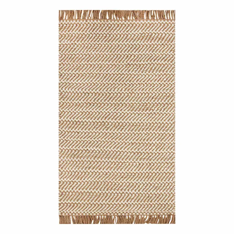 (B821) Moore Natural Herringbone Accent Rug, 3x5
