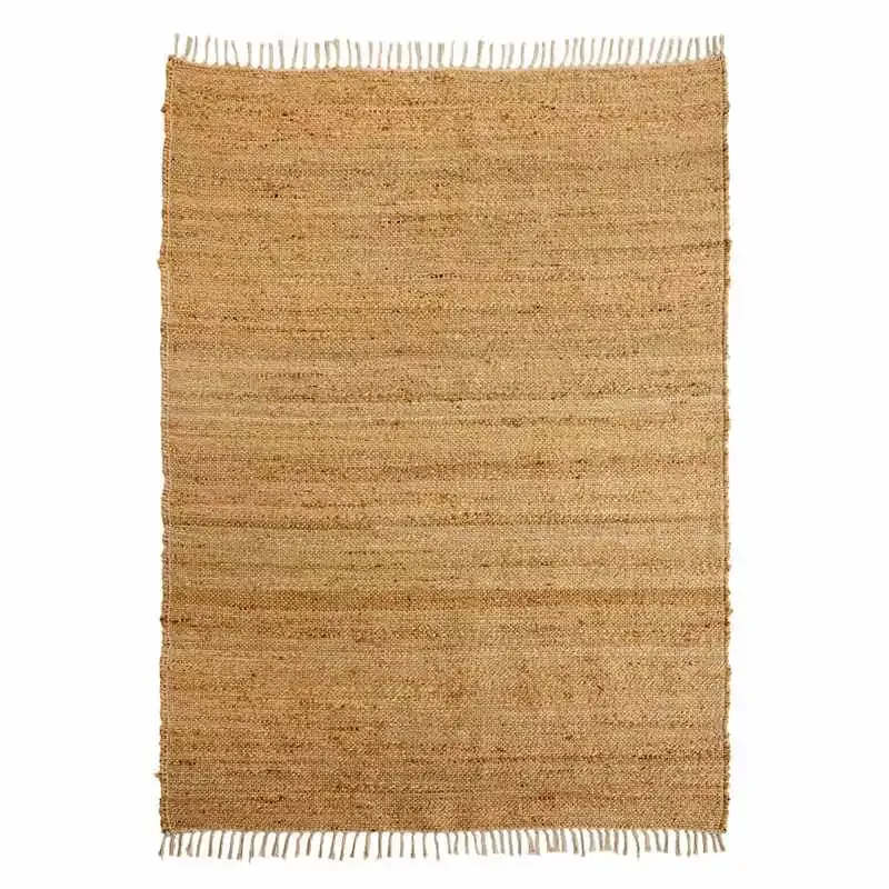 (B825) Lawrence Jute Fringe Area Rug, 5x7