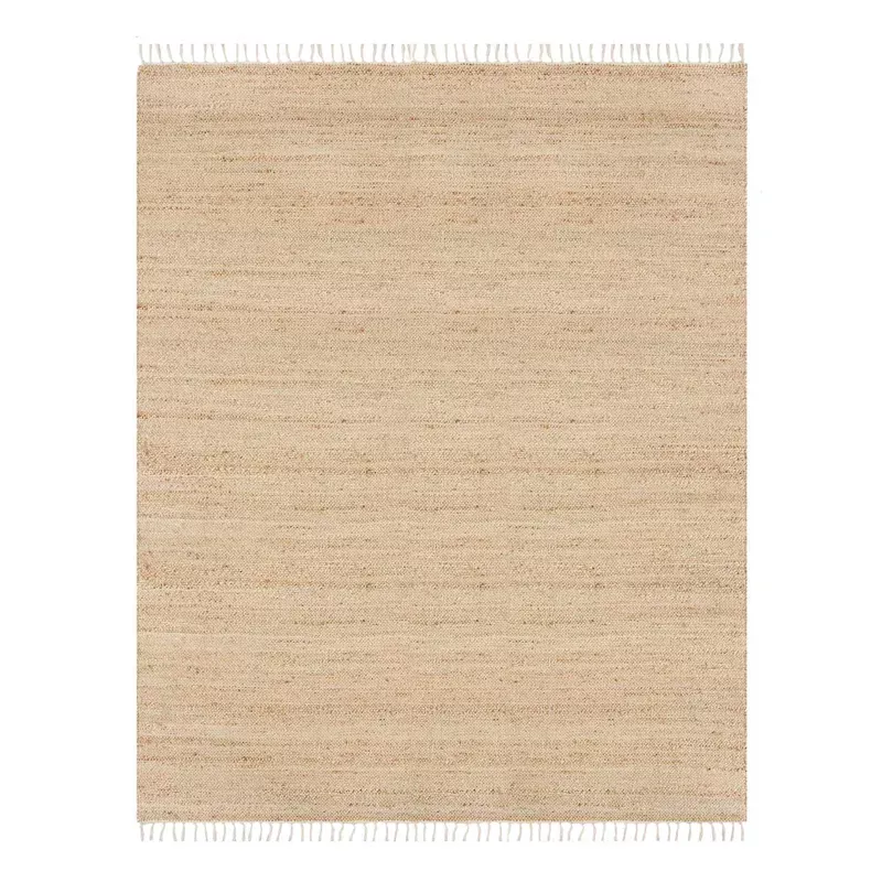 (B825) Lawrence Jute Fringe Area Rug, 8x10