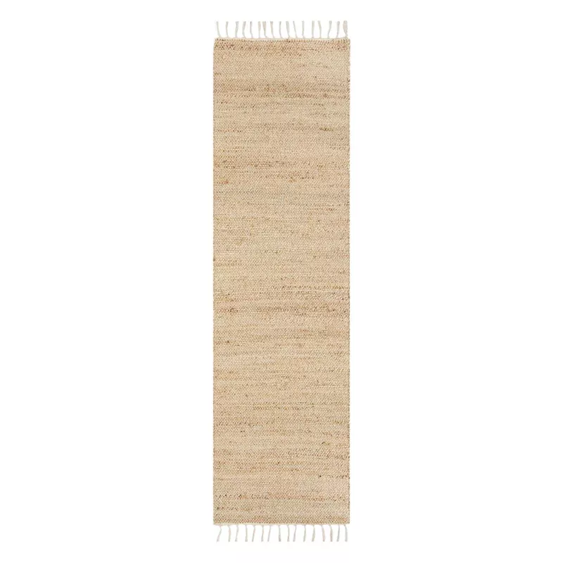 (B825) Lawrence Jute Fringe Runner, 2x7