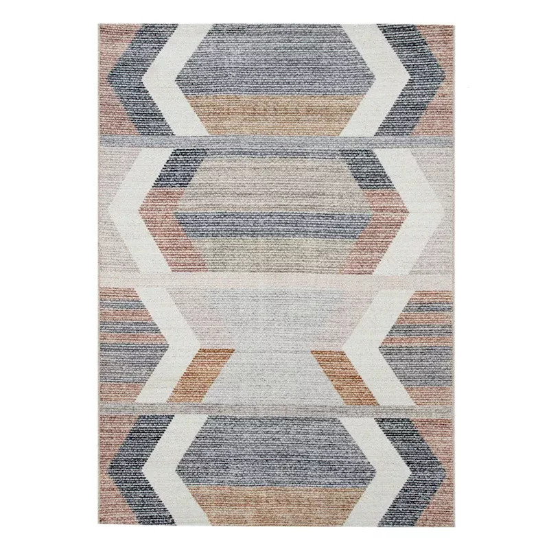 (B827) Arrow Multicolor Washable Area Rug, 5x7