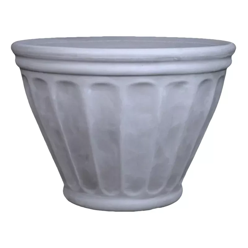 Baccellato Light Grey Bell Outdoor Planter, Large