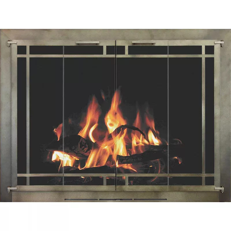 Bar Iron Fireplace Doors By Stoll