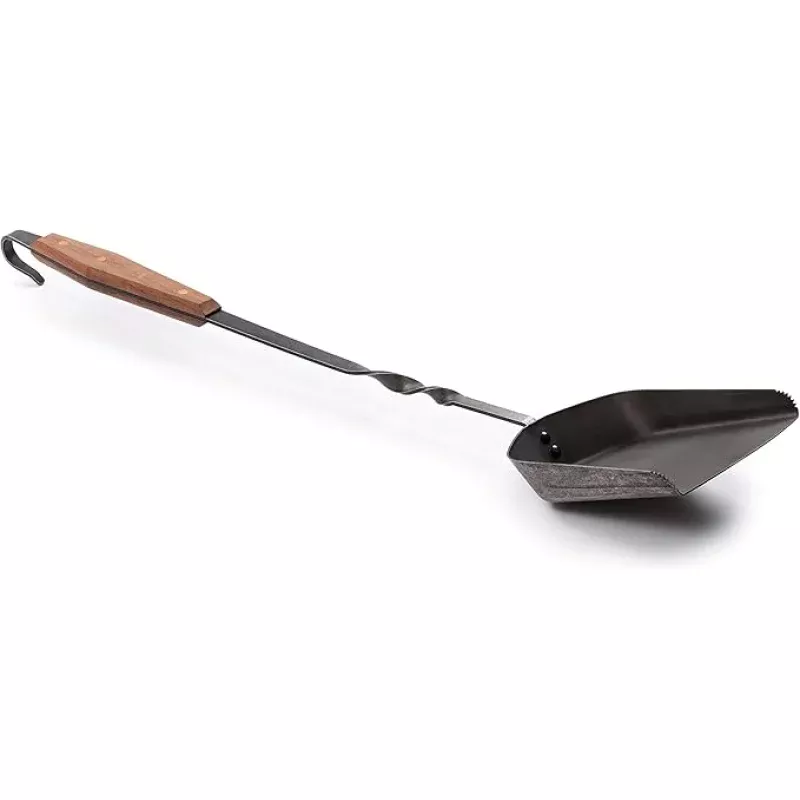 Barebones Cowboy Grill Coal Shovel – Durable Stainless Steel Ash Shovel with Walnut Handle for Fire Pit