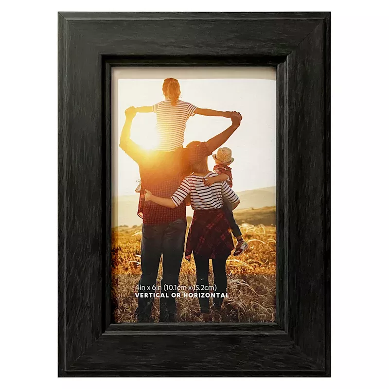 Barnwood Black Picture Frame, 4x6