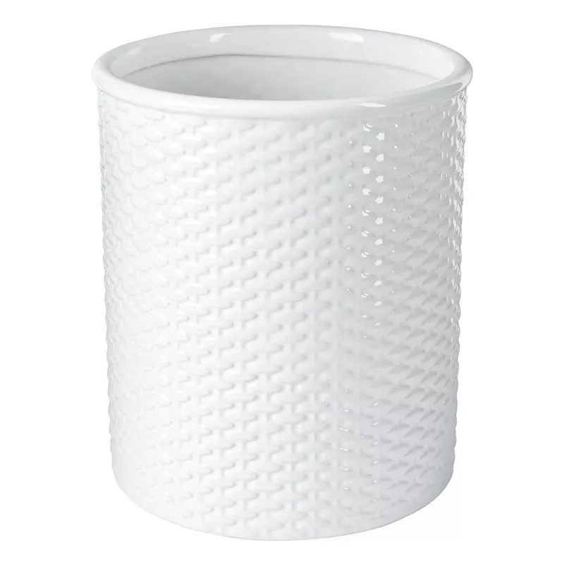 Basket Weave Utensil Crock, 7"