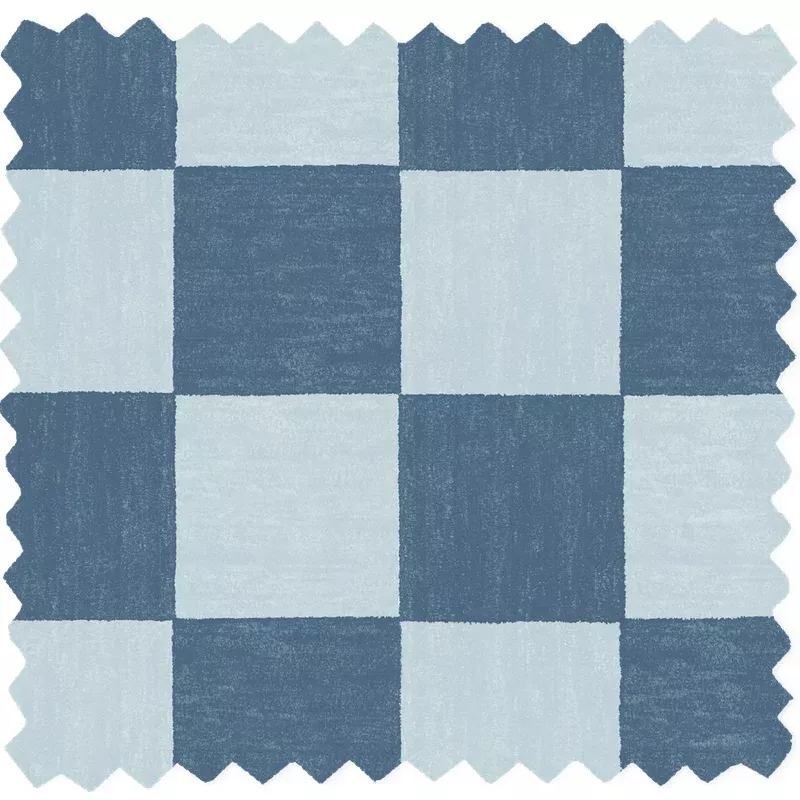 Battenberg Denim Blue Linen Fabric