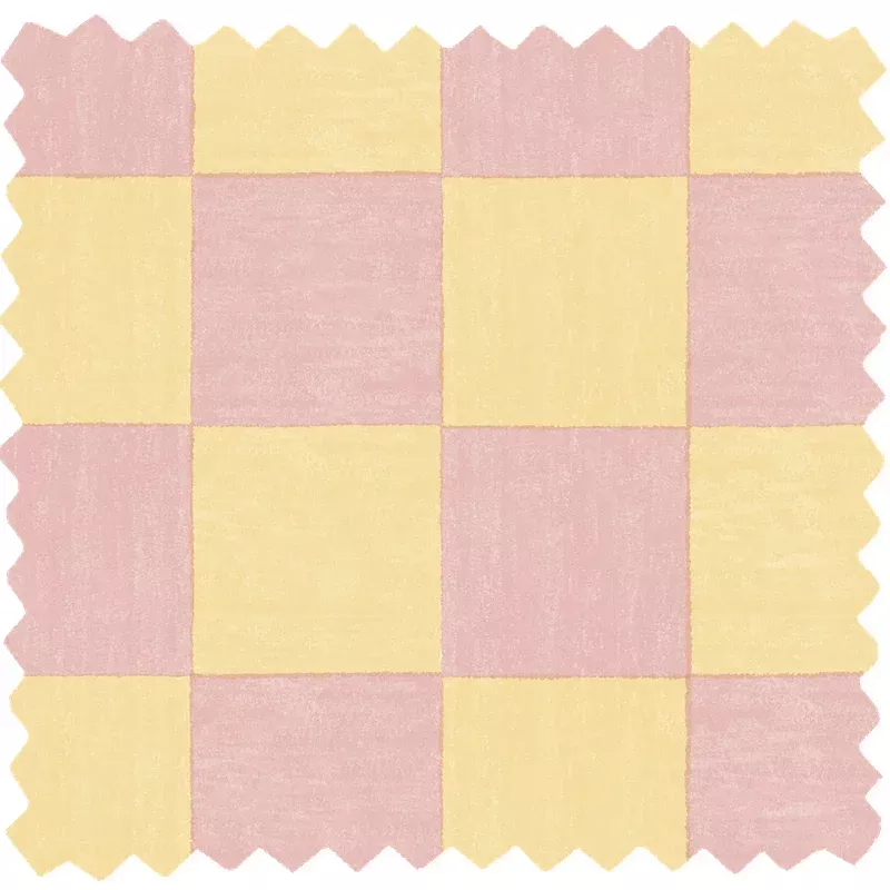 Battenberg Sugar Pink Yellow Linen Fabric