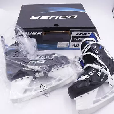 Bauer MS-1 Junior Ice Hockey Skates Size 4.0 R Black/Blue/White