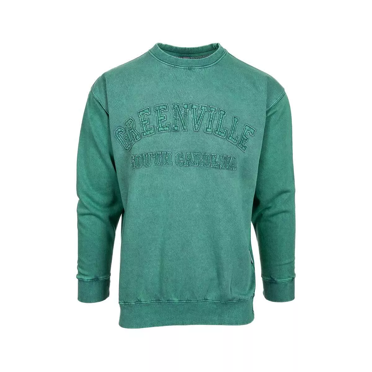 Bay Pointe Acid Wash Greenville Crew Sweatshirt