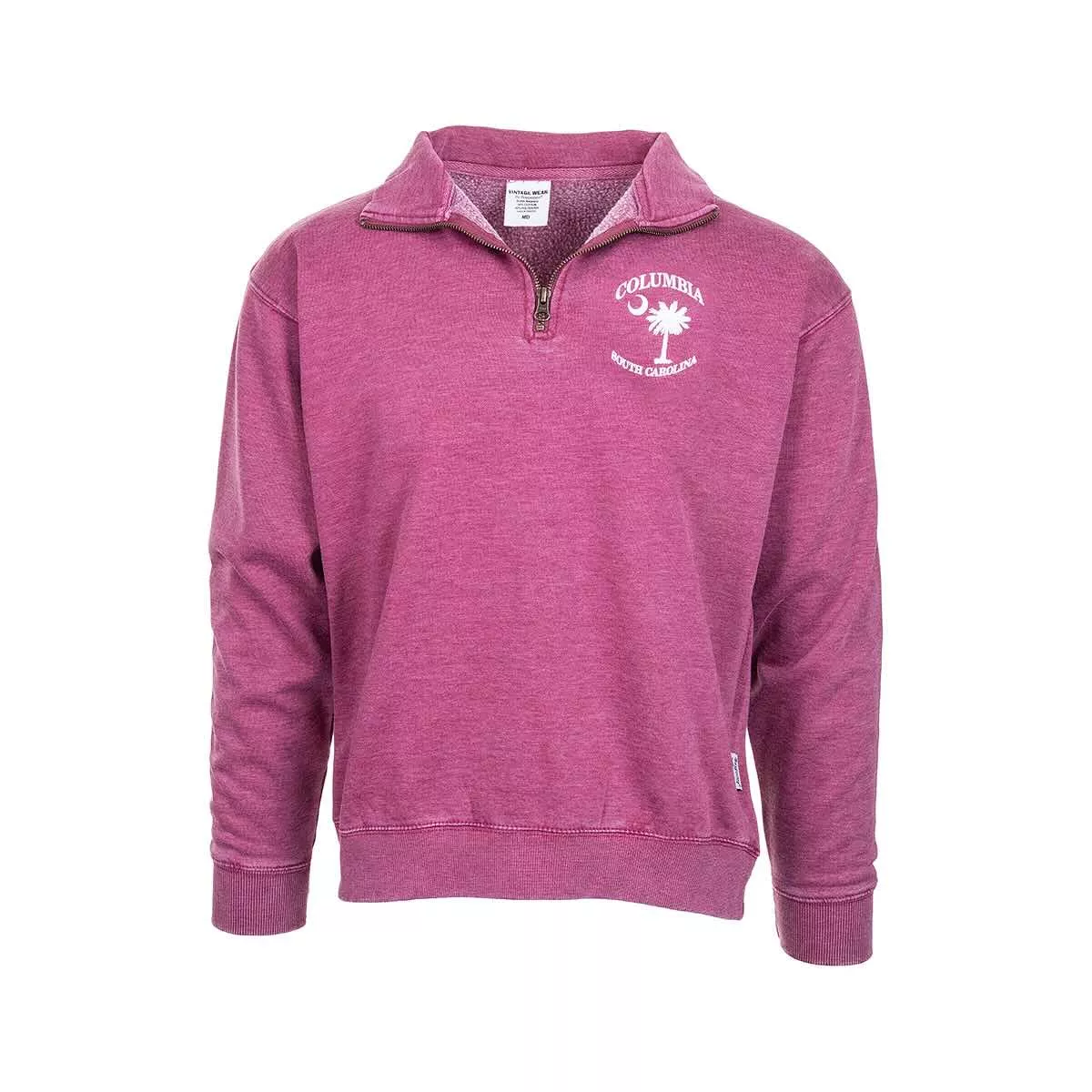 Bay Pointe Burnwash Columbia Palm Moon Long Sleeve Quarter Zip Pullover