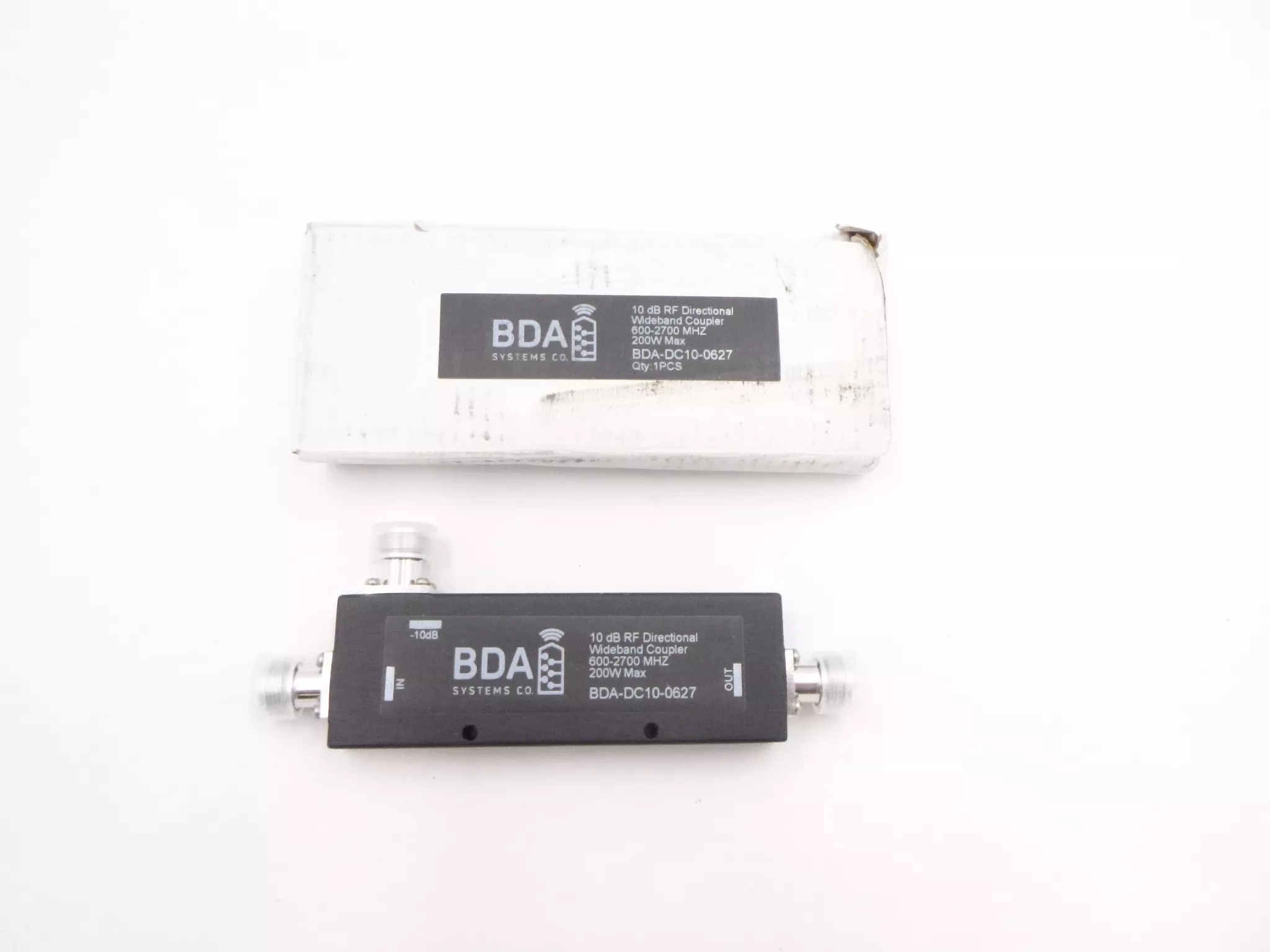BDA Systems Co 10 dB RF Directional Wideband Coupler 600-2700 MHZ 200W Max