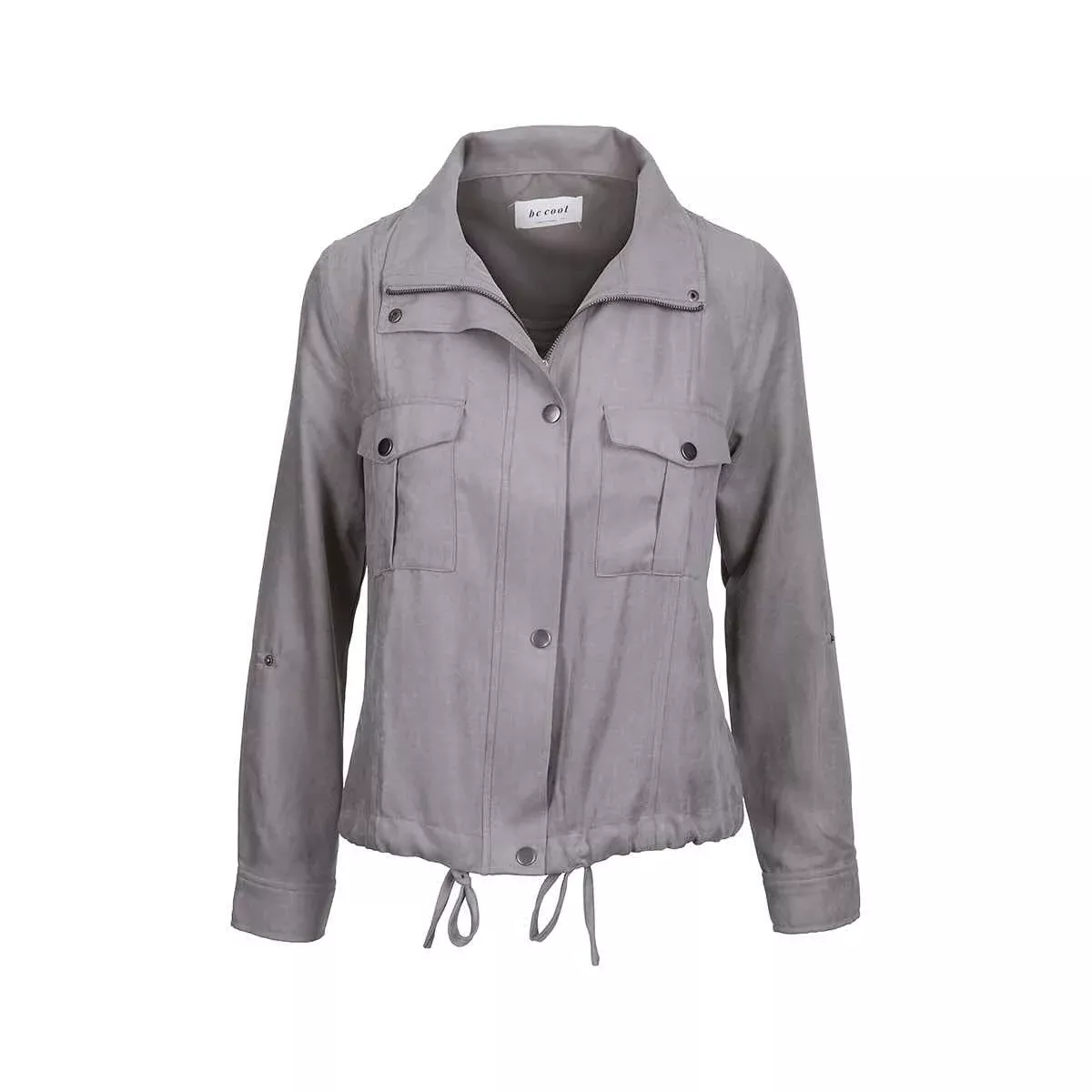 Be Cool Women's Cropped Utility Safari Zip Jacket