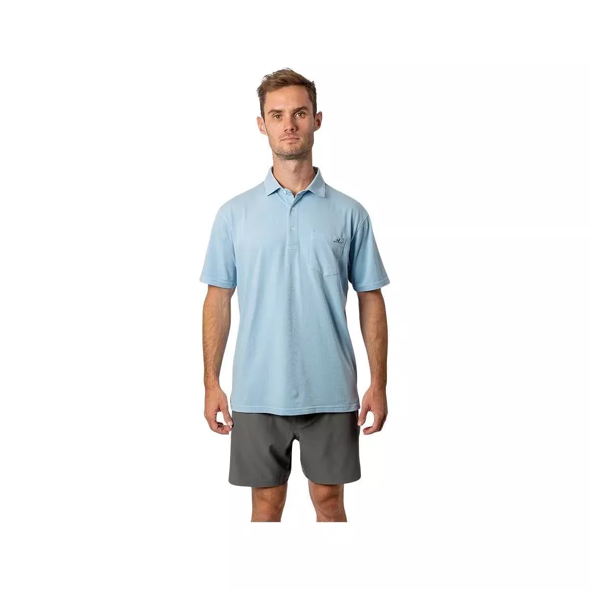 Beach & Barn Men's Road Trip Short Sleeve Polo Shirt