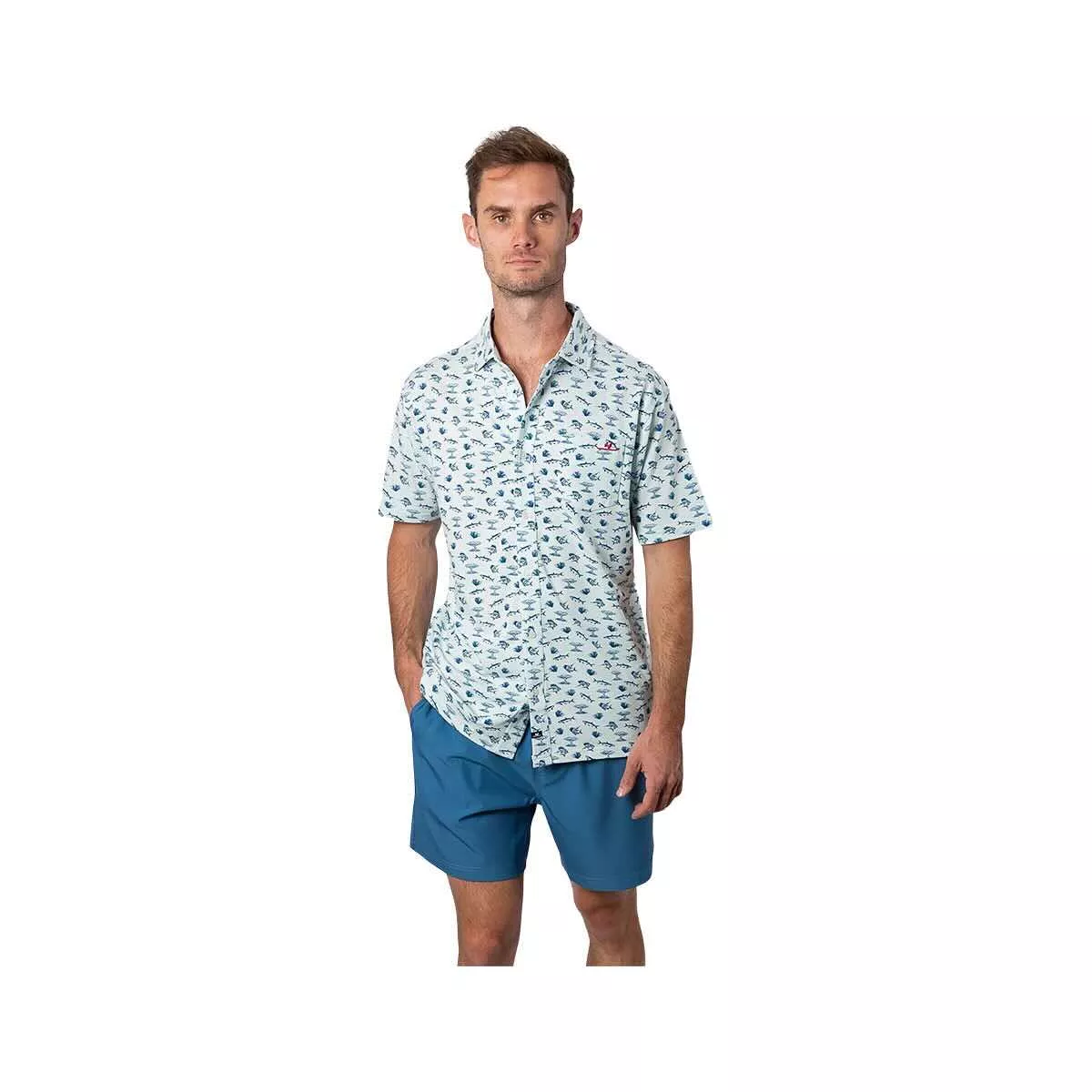 Beach & Barn Men's Rye Harvey Short Sleeve Sport Shirt