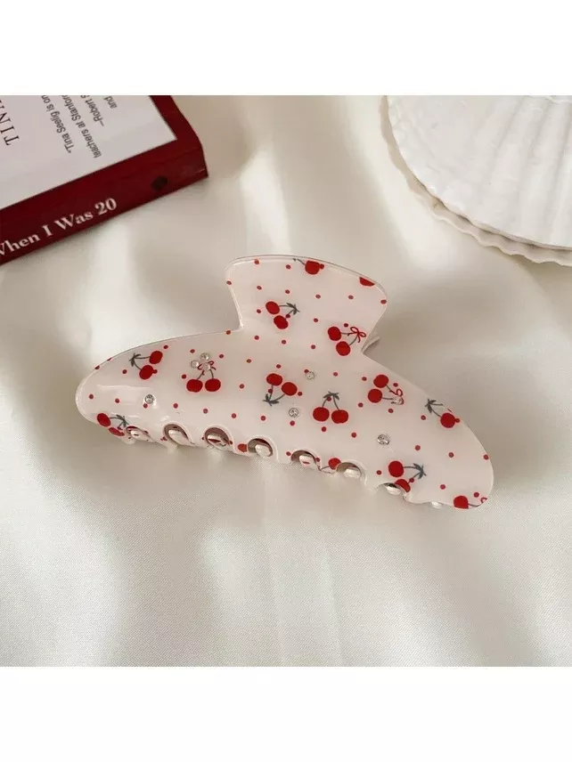 Beau - Cherries & Rhinestones Claw Clip