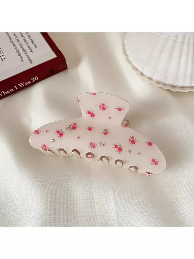 Beau - Flowers & Rhinestones Claw Clip