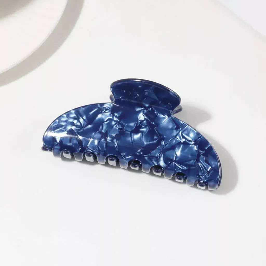 Beau - Marbled Navy Claw Clip