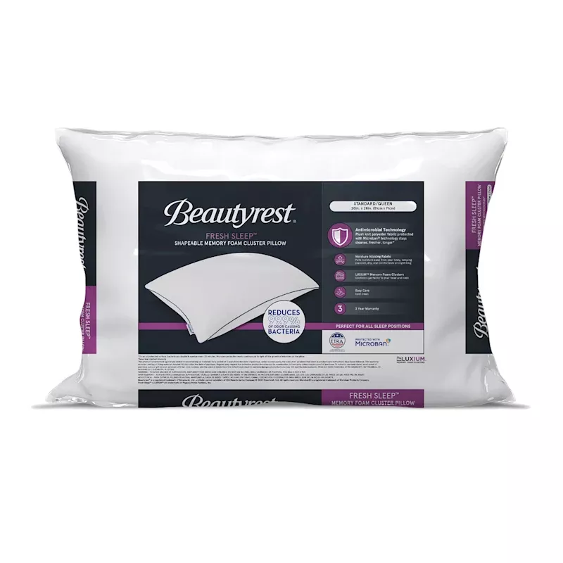 Beauty Rest Fresh Sleep Bed Pillow, Standard/Queen