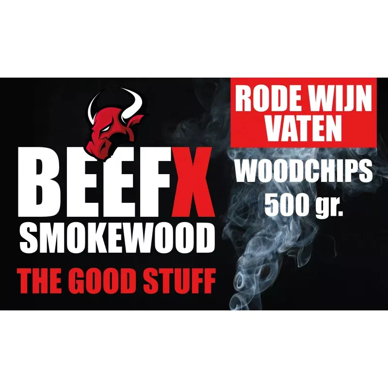 BEEFX – Smokewood Rode Wijn Chips 500 gram