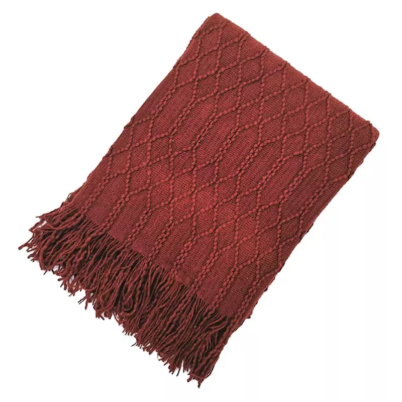 Beverly Poseidon Red Throw Blanket, 50x60