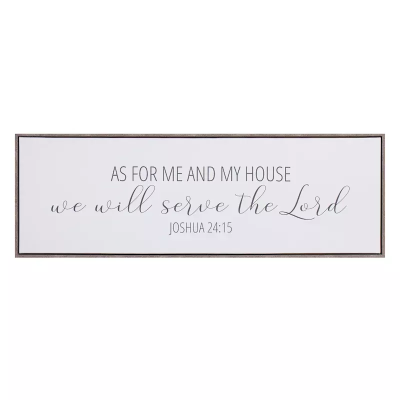 Bible Verse Canvas Wall Sign, 36x12