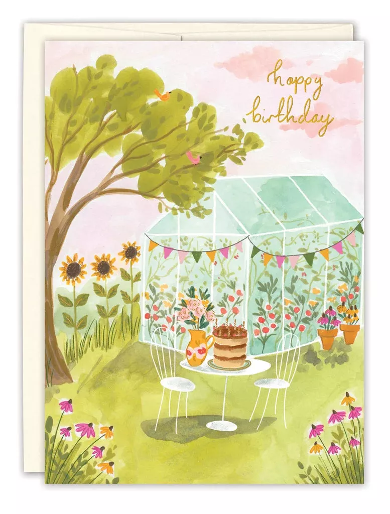 Biely & Shoaf - Greenhouse Garden Party Birthday Card