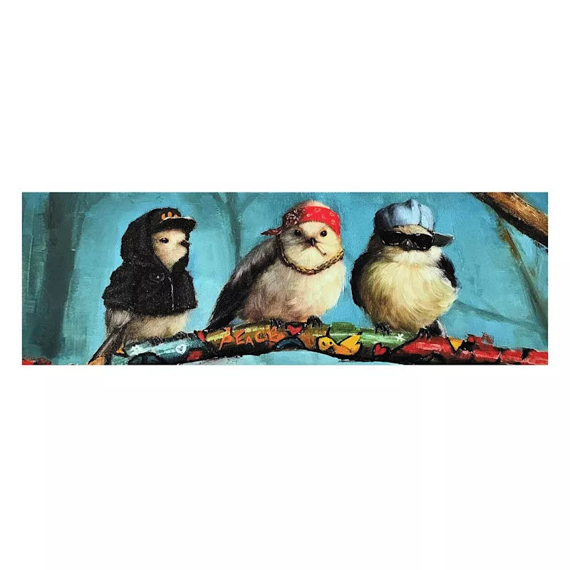 The Big Chick Lineup Canvas Wall Art, 36x12