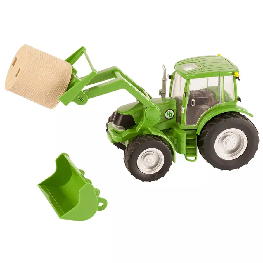 Big Country Toys Tractor and Implements with Hay Bale