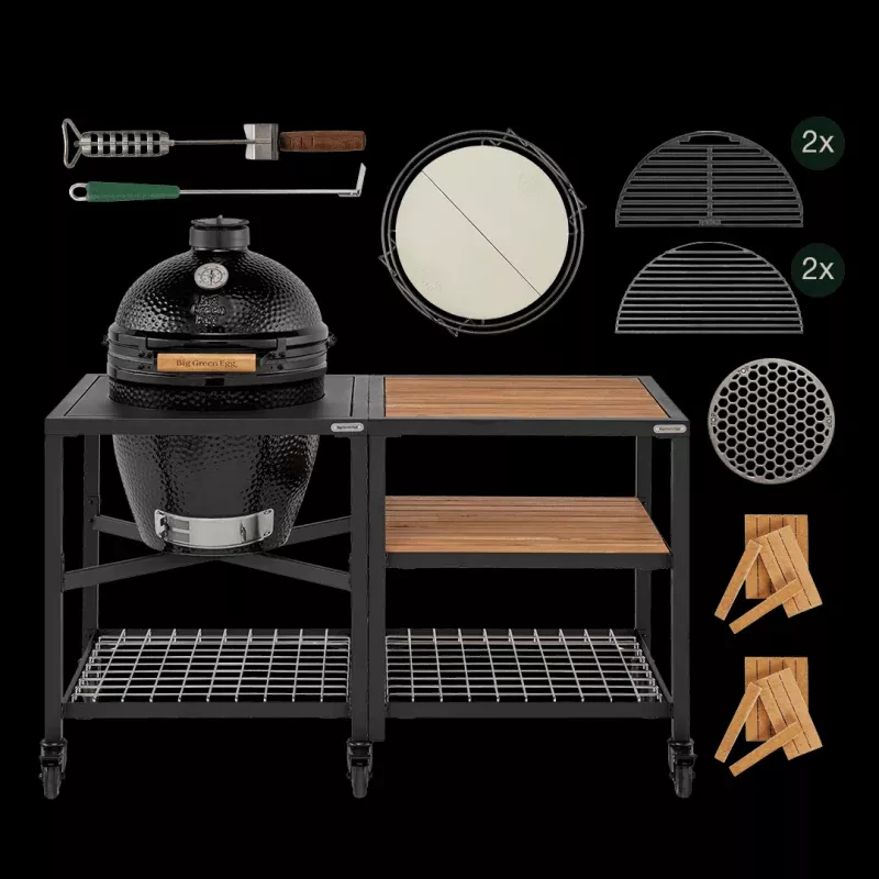 Big Green Egg – The Onyx Essential outdoor kitchen set Acacia