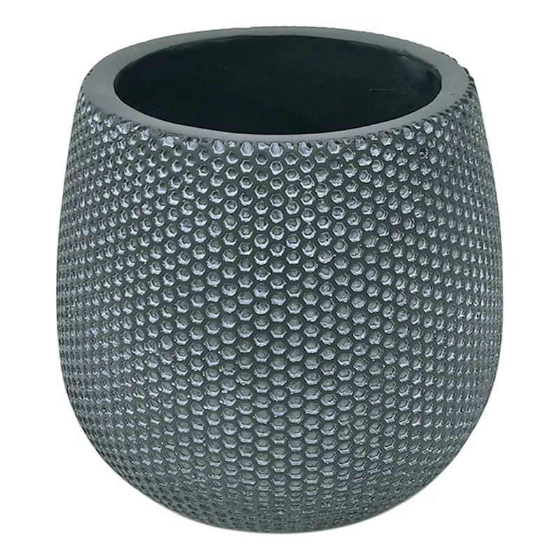 Bingham Jar Brown Fiber Clay Outdoor Planter, Small