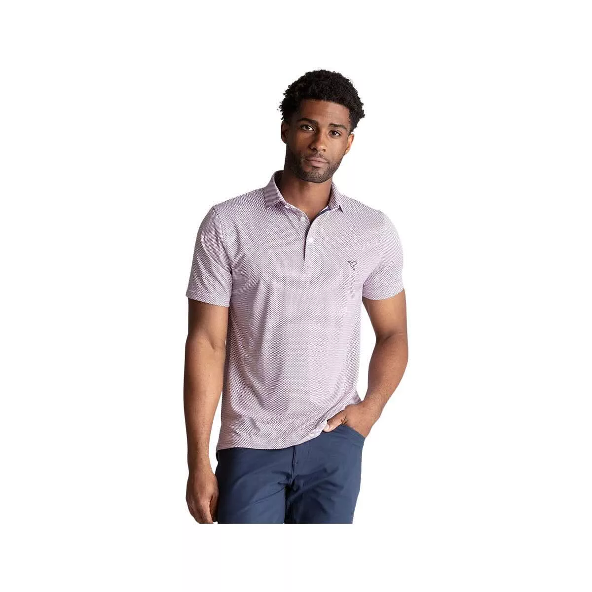 birddogs Men's NoFlop Golf Performance Short Sleeve Polo Shirt