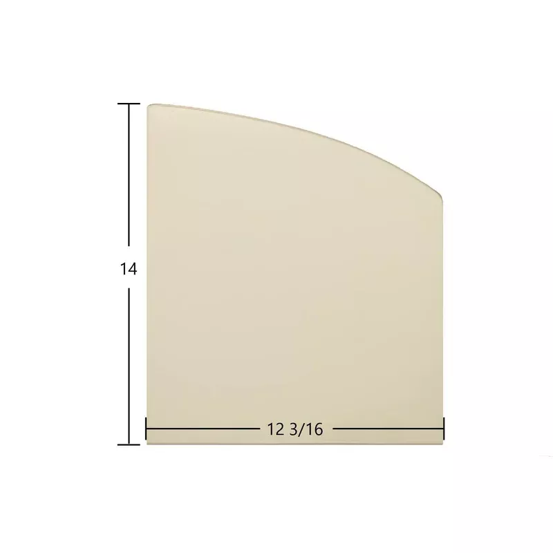 BIS Montecito Estate Double Door Glass Replacement 13 3/16″ x 14″ Archtop High-Temperature Ceramic Glass Panels (R2356G Left / SR2356D Right)