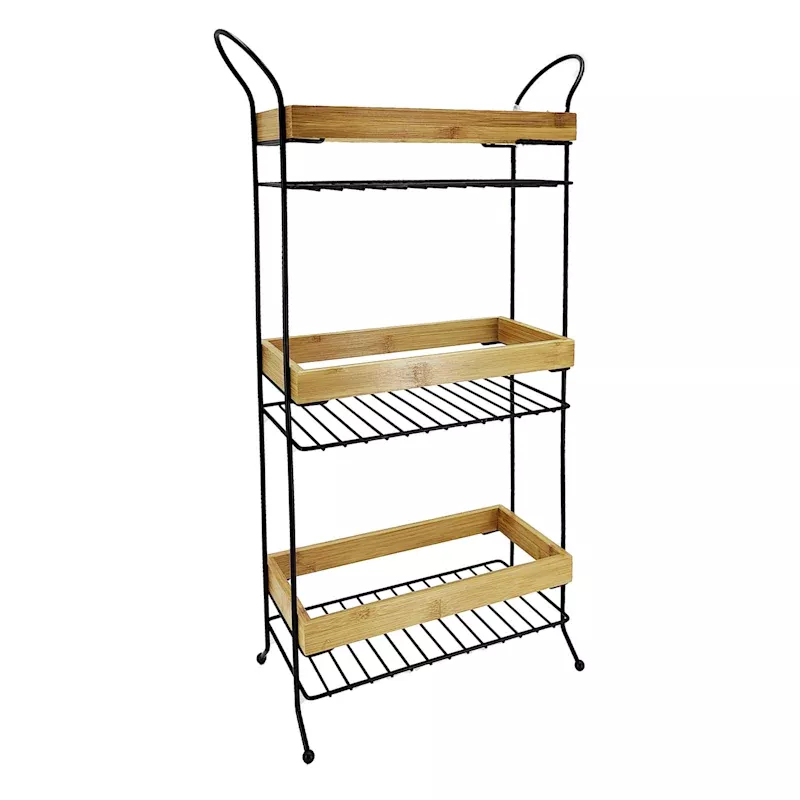 Black Bamboo Spa Rack