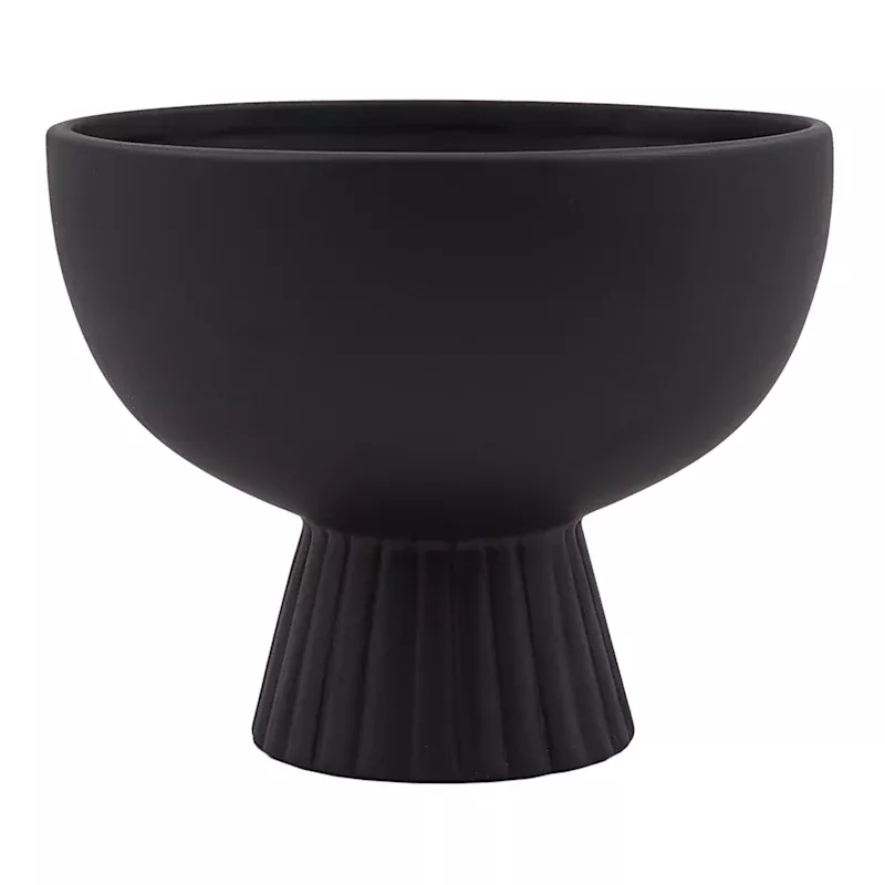Black Ceramic Bowl, 7"