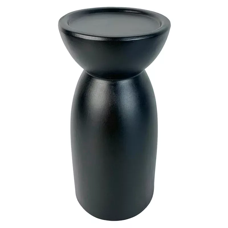 Black Ceramic Candle Holder, 5x10