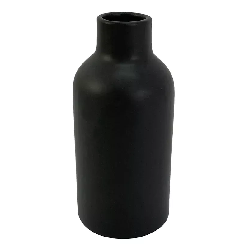 Black Ceramic Vase, Large