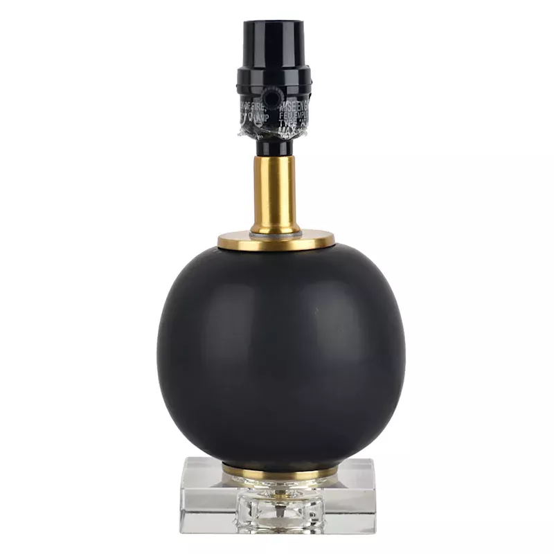 Black Ceramic with Gold Acrylic Lamp Base, 10"