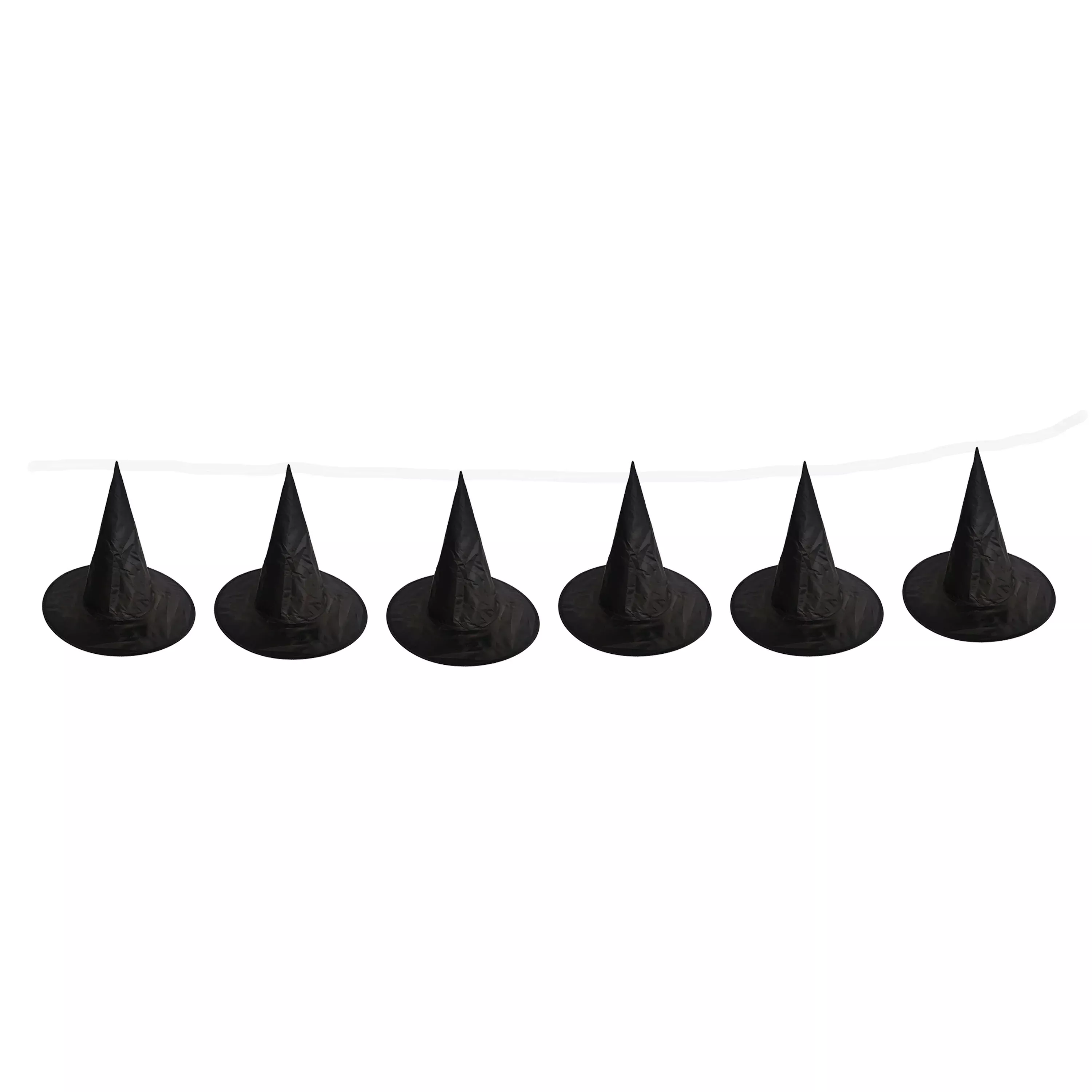Black Hanging Witch Hat, Set of 6