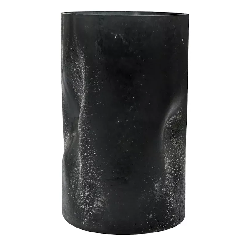 Black Hurricane Glass Candle Holder, 10"