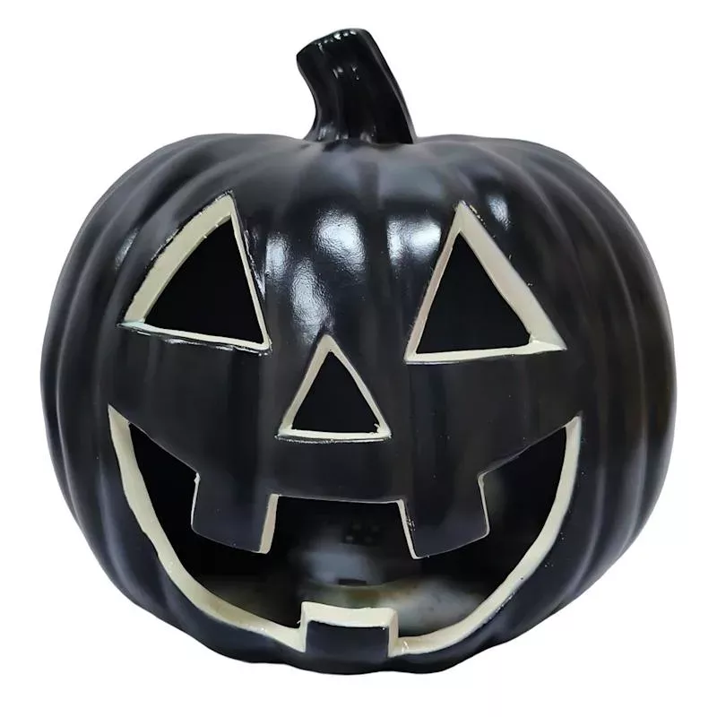 Black Jack-o'-Lantern Halloween Light, 8.3"