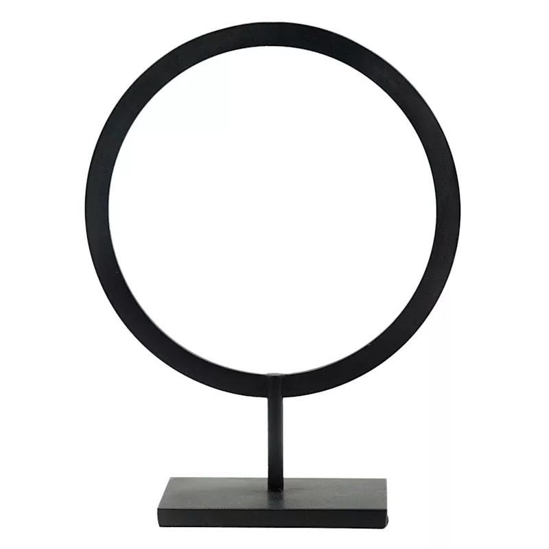 Black Metal Circle Decor, 13"