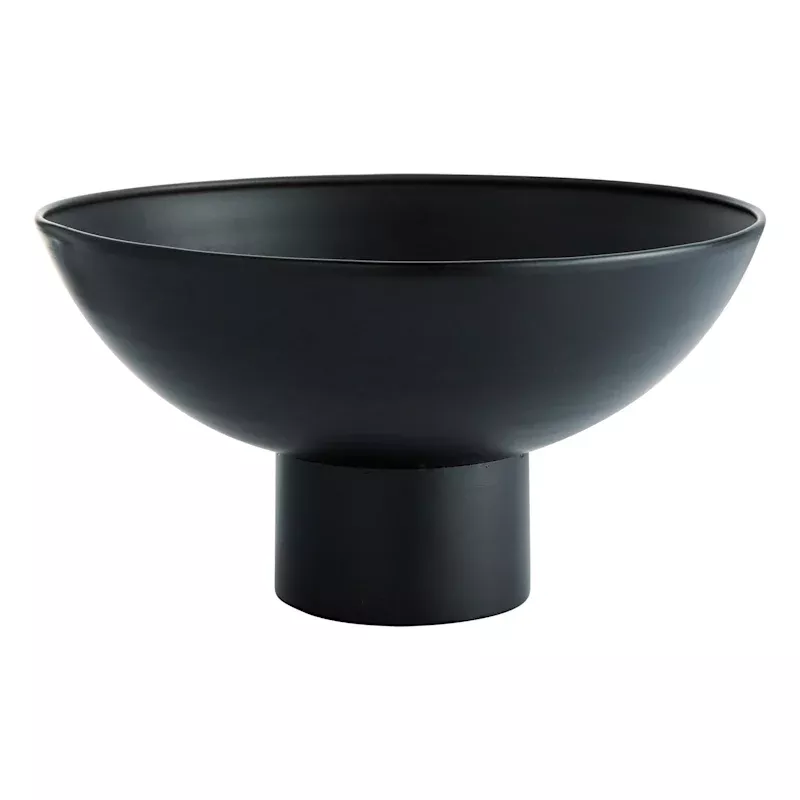 Black Metal Decorative Bowl, 11x6