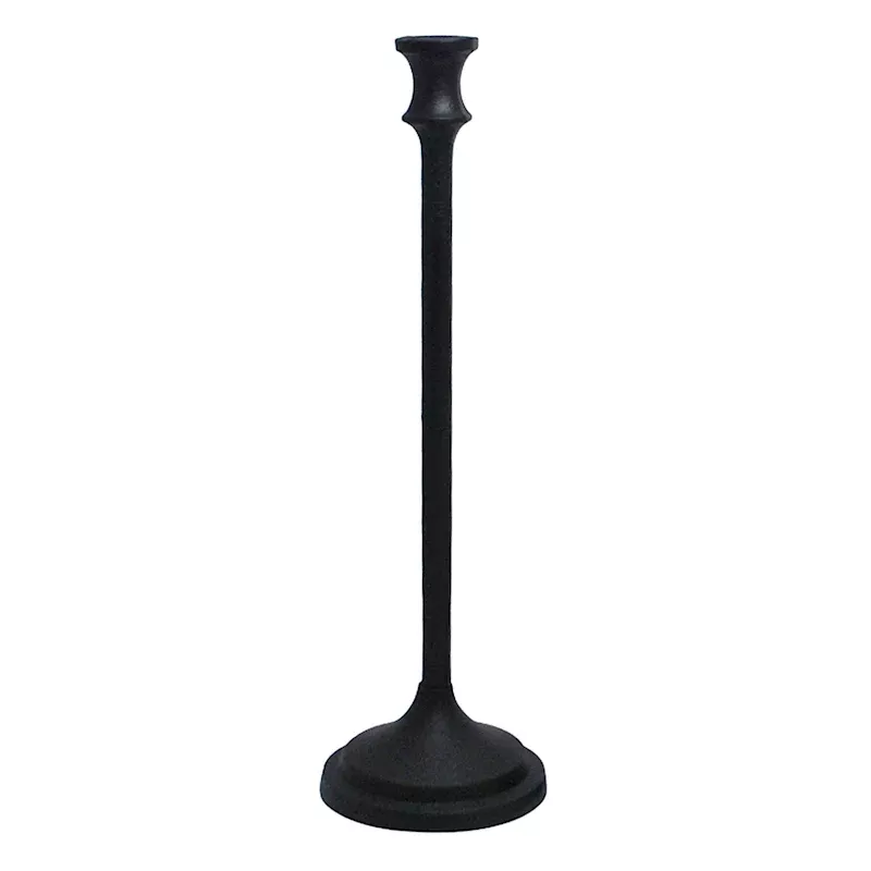 Black Metal Taper Candle Holder, 15.5"