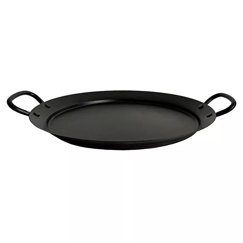 Black Round Charger Plate with Handle