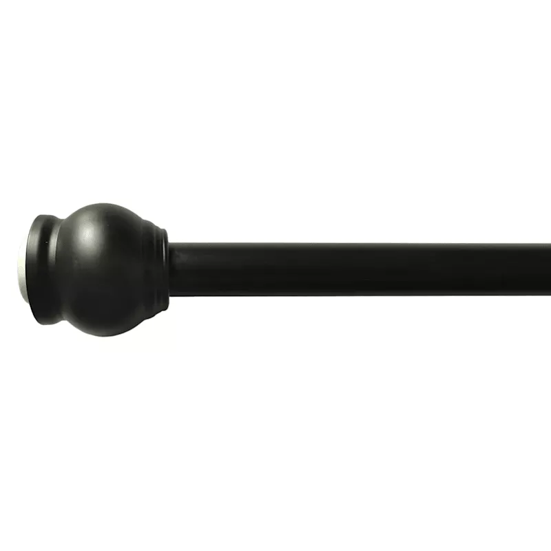 Black Round Shower Rod, 72"
