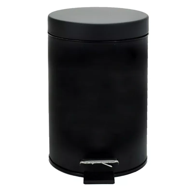 Black Step Trash Can, 3L
